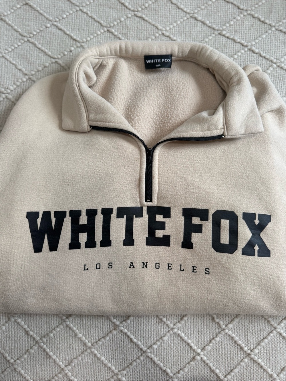 Women’s white fox Cream Quarter-Zip Sweatshirt